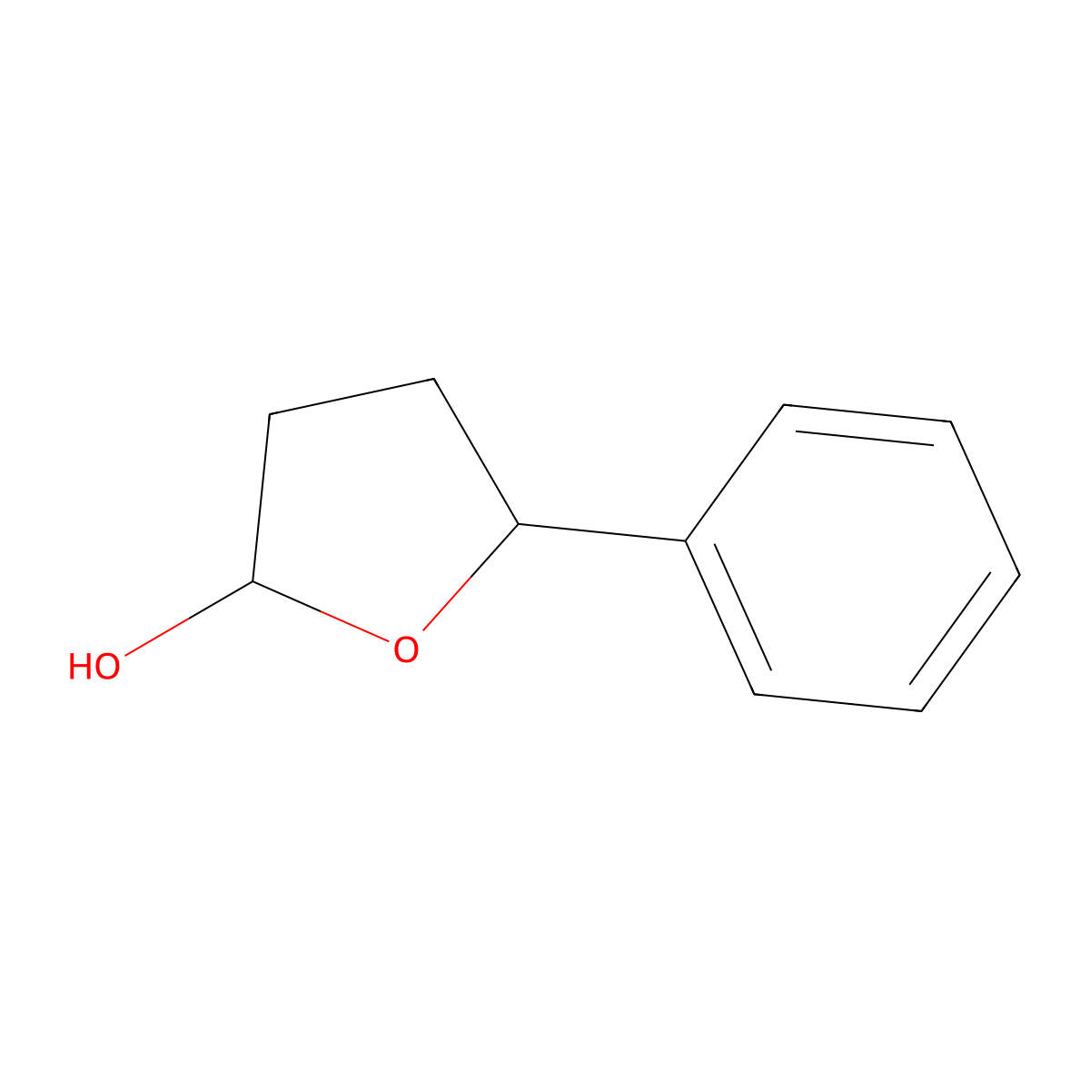 2-Furanol, tetrahydro-5-phenyl- molecular structure, CAS 36866-66-7