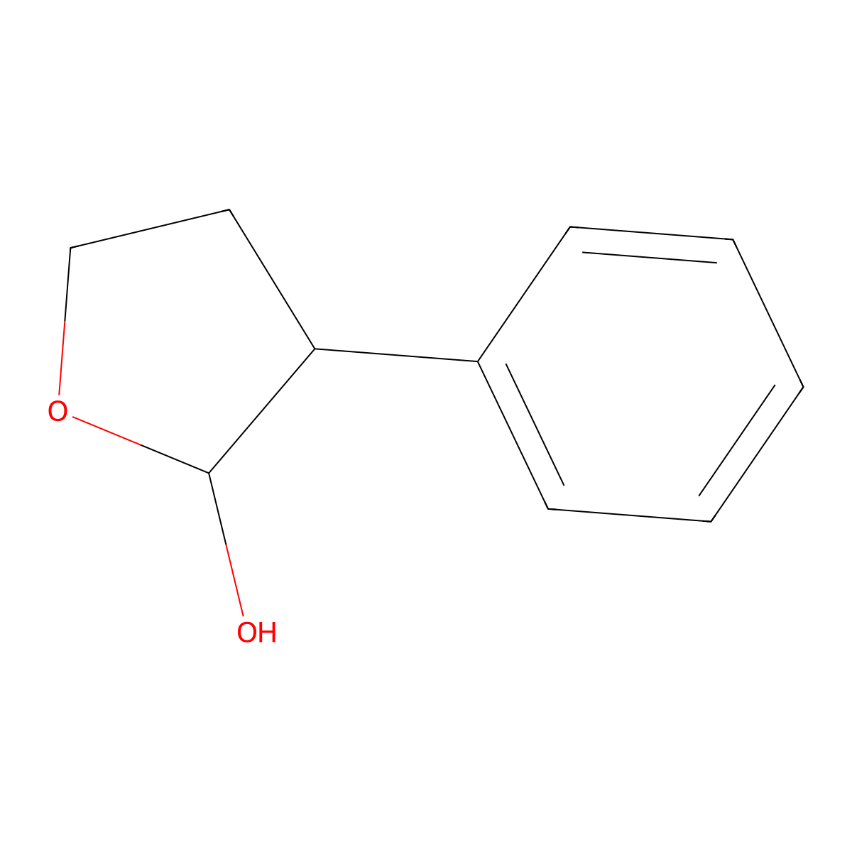 3-Phenyltetrahydrofuran-2-ol molecular structure, CAS 36866-68-9