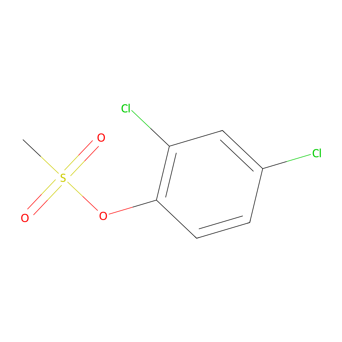 Phenol, 2,4-dichloro-, methanesulfonate molecular structure, CAS 3687-13-6