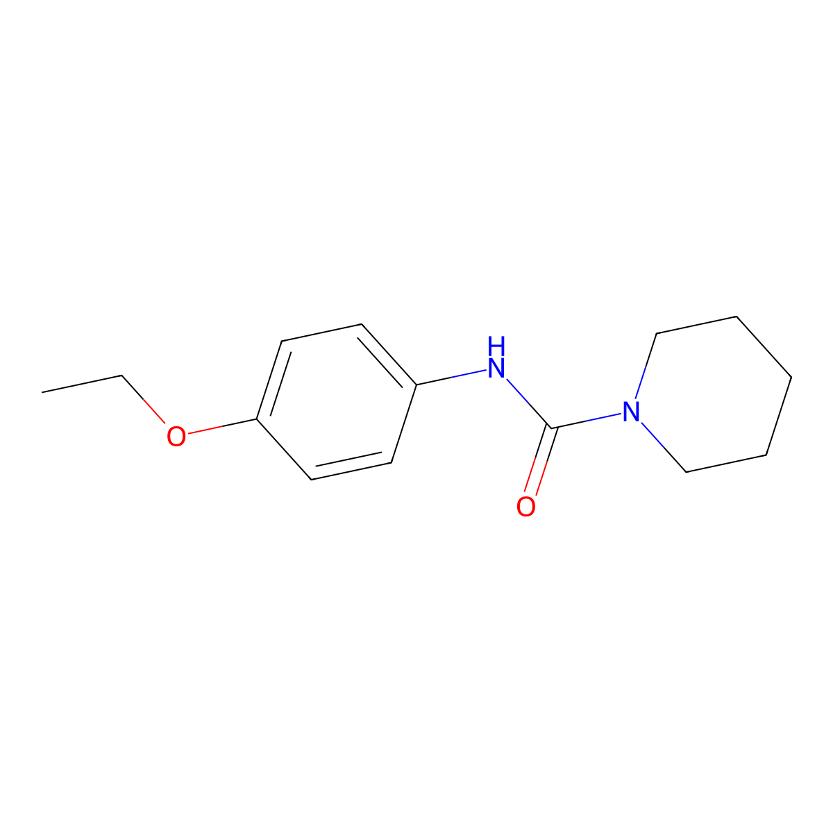 N-(4-ethoxyphenyl)piperidine-1-carboxamide molecular structure, CAS 36879-55-7