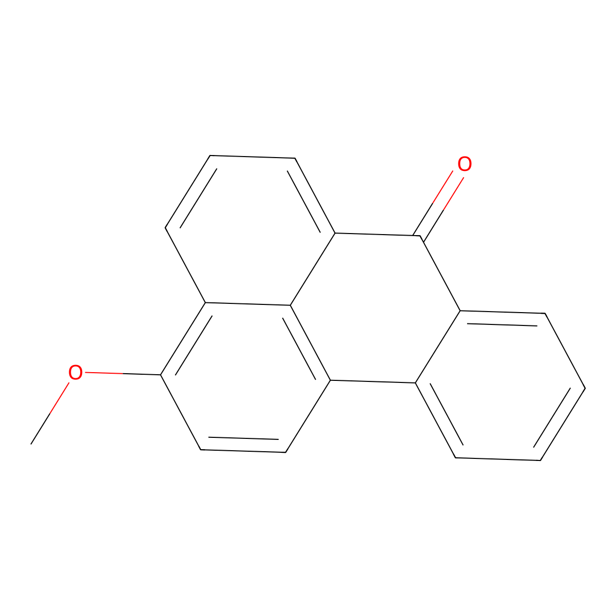 3-Methoxy-7H-benz(de)anthracen-7-one molecular structure, CAS 3688-79-7