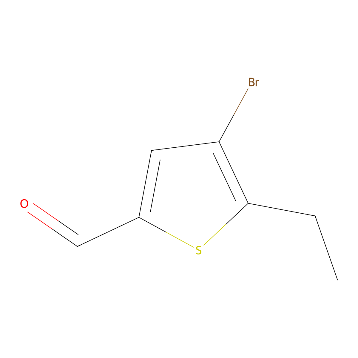 4-Bromo-5-ethylthiophene-2-carbaldehyde molecular structure, CAS 36880-34-9