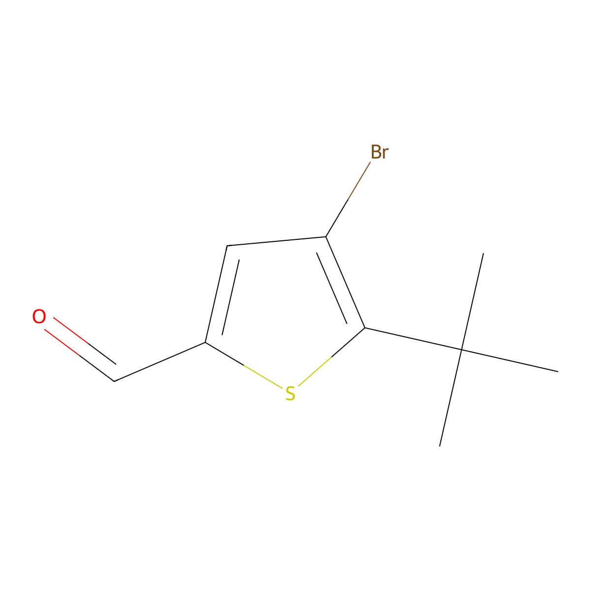 4-Bromo-5-tert-butylthiophene-2-carbaldehyde molecular structure, CAS 36880-44-1