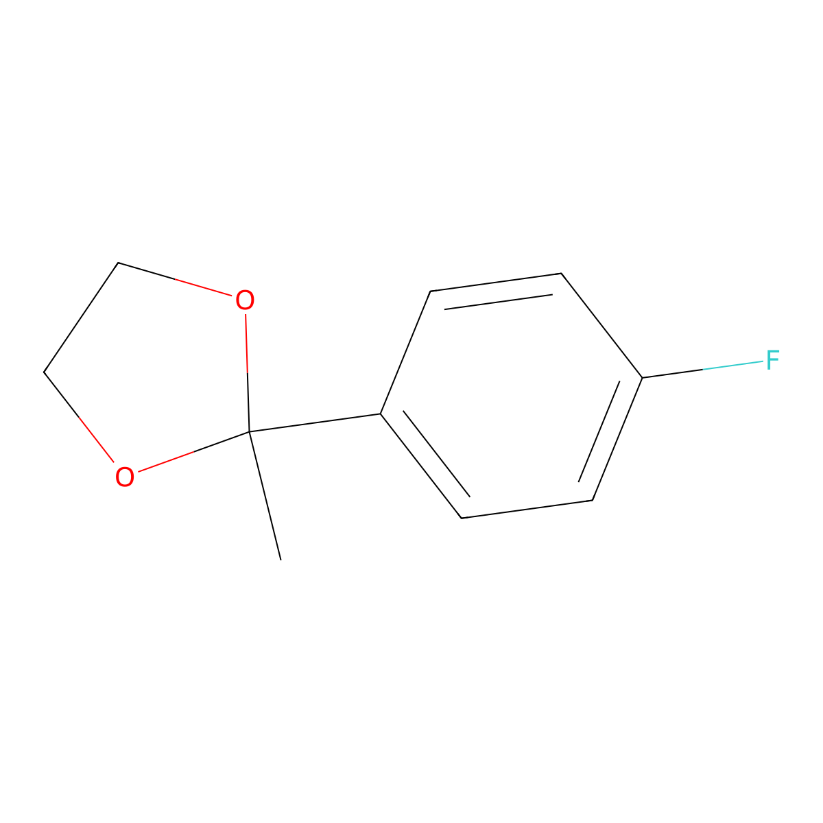 2-(4-Fluorophenyl)-2-methyl-1,3-dioxolane molecular structure, CAS 36881-03-5