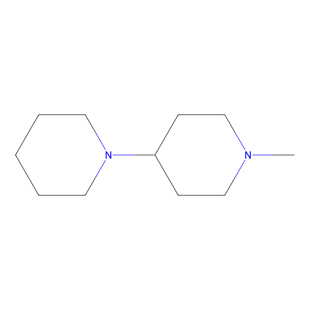 1'-Methyl-1,4'-bipiperidine molecular structure, CAS 36882-01-6