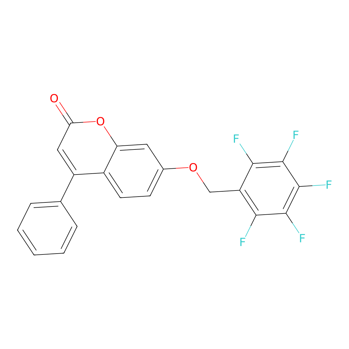 7-[(pentafluorobenzyl)oxy]-4-phenyl-2H-chromen-2-one molecular structure, CAS 368839-21-8
