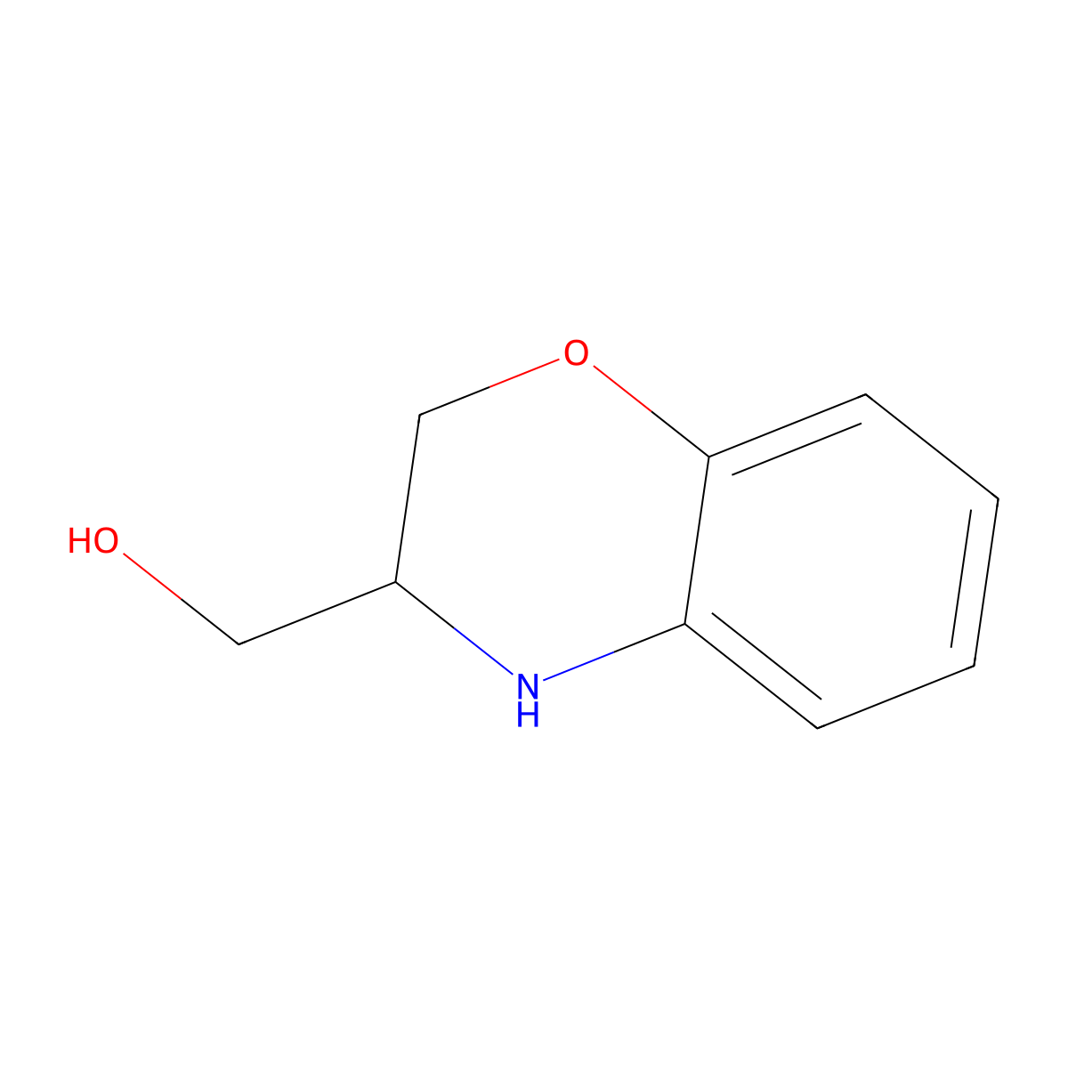 (3,4-Dihydro-2H-1,4-benzoxazin-3-yl)methanol molecular structure, CAS 36884-17-0