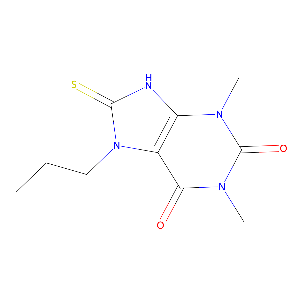1,3-dimethyl-7-propyl-8-sulfanylidene-9H-purine-2,6-dione molecular structure, CAS 368847-37-4