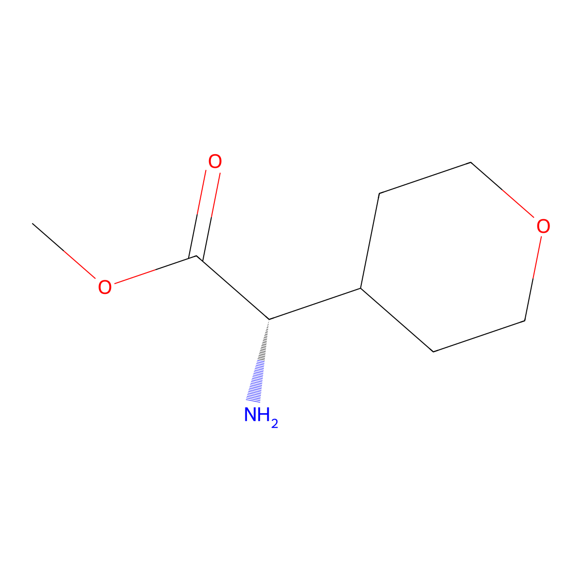 (S)-amino-(tetrahydro-pyran-4-yl)-acetic acid methyl ester molecular structure, CAS 368866-32-4