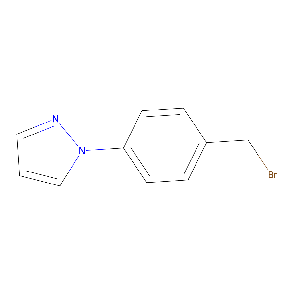 1-[4-(Bromomethyl)Phenyl]-1H-Pyrazole molecular structure, CAS 368869-85-6