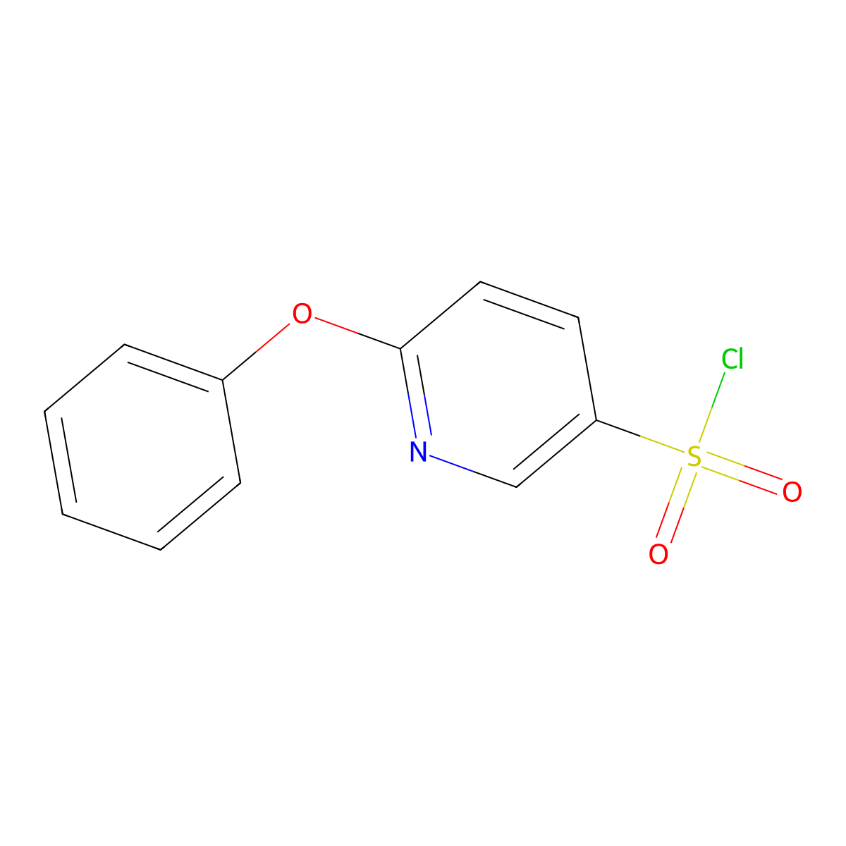 6-Phenoxypyridine-3-sulphonyl chloride molecular structure, CAS 368869-91-4