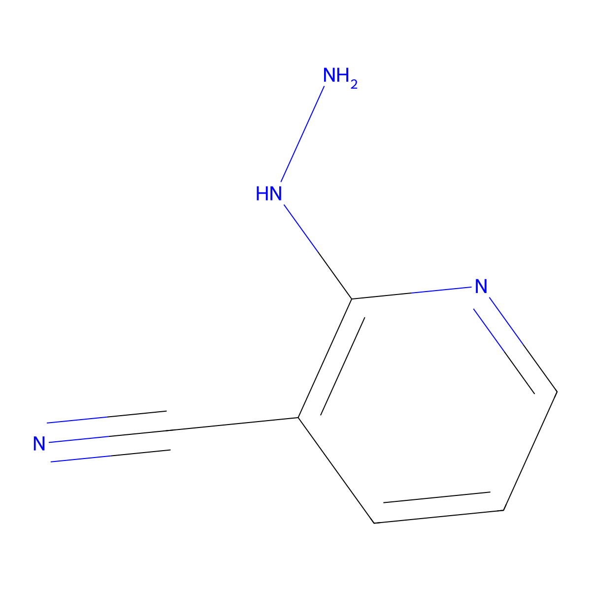 2-Hydrazinonicotinonitrile molecular structure, CAS 368869-92-5