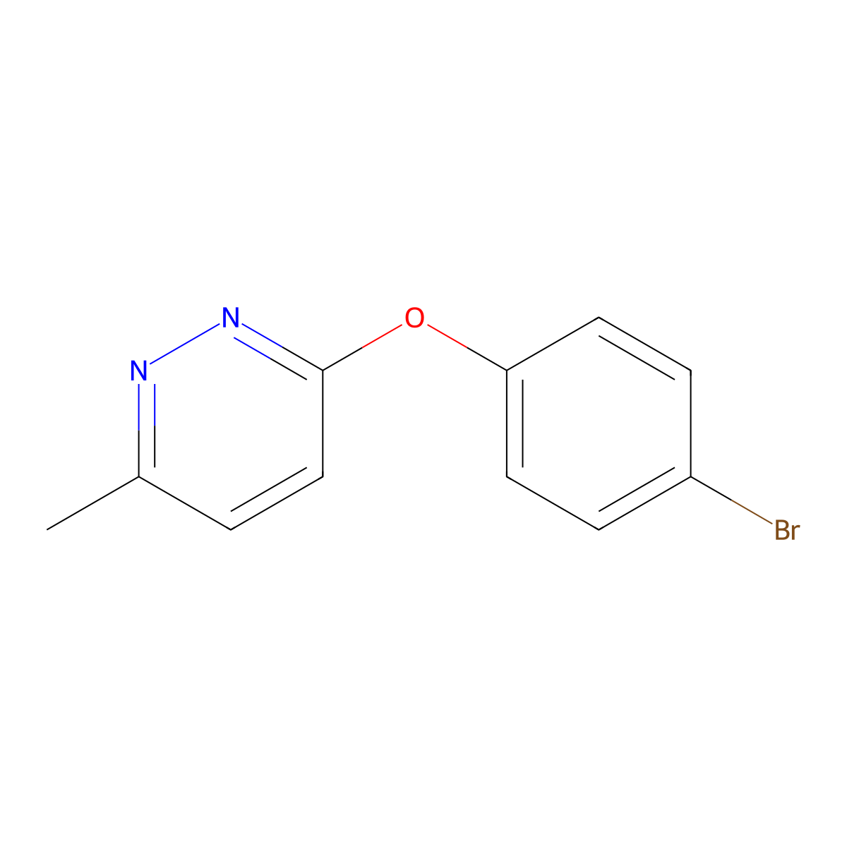 3-(4-Bromophenoxy)-6-methylpyridazine molecular structure, CAS 368869-96-9