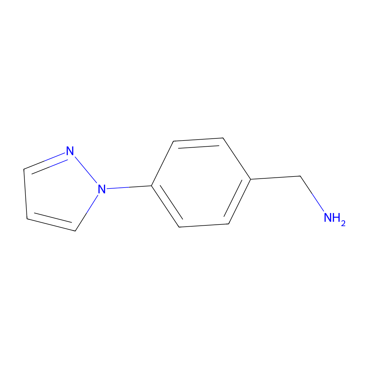 4-Pyrazol-1-YL-benzylamine molecular structure, CAS 368870-03-5