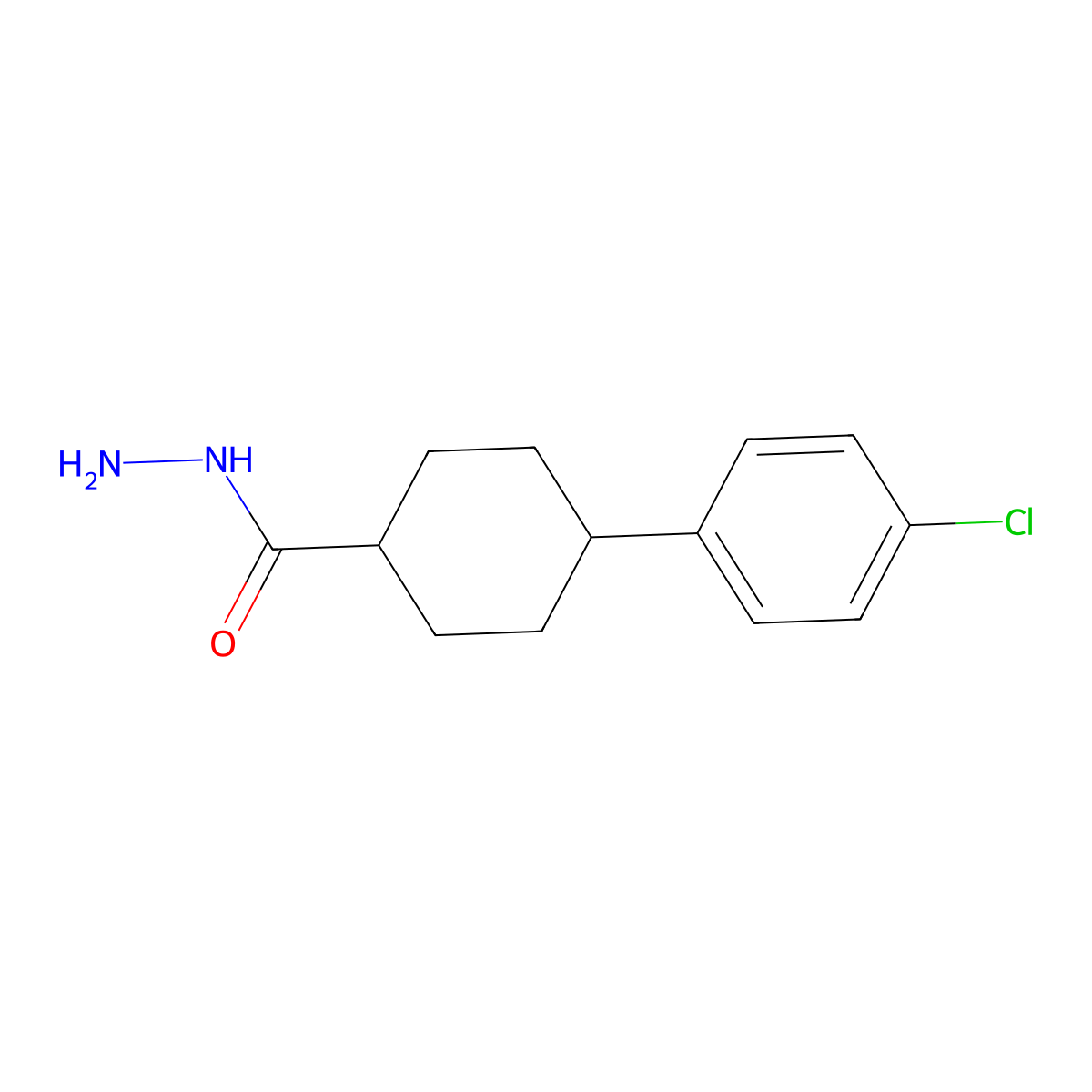 4-(4-Chlorophenyl)cyclohexanecarbohydrazide molecular structure, CAS 368870-04-6
