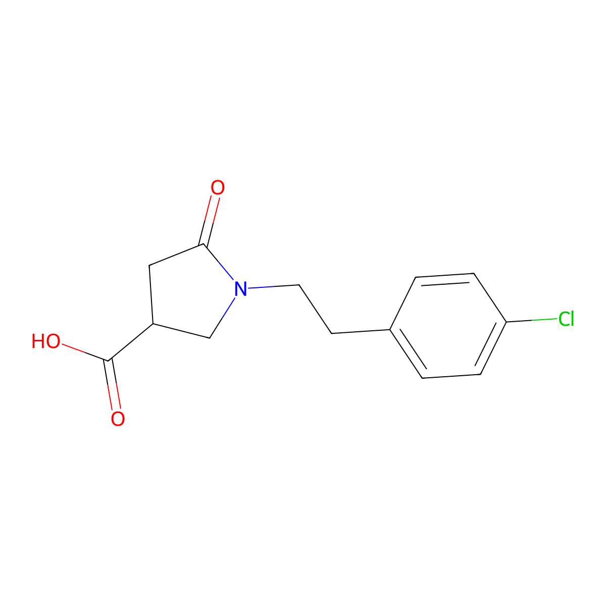 1-(4-Chlorophenethyl)-5-oxopyrrolidine-3-carboxylic acid molecular structure, CAS 368870-06-8