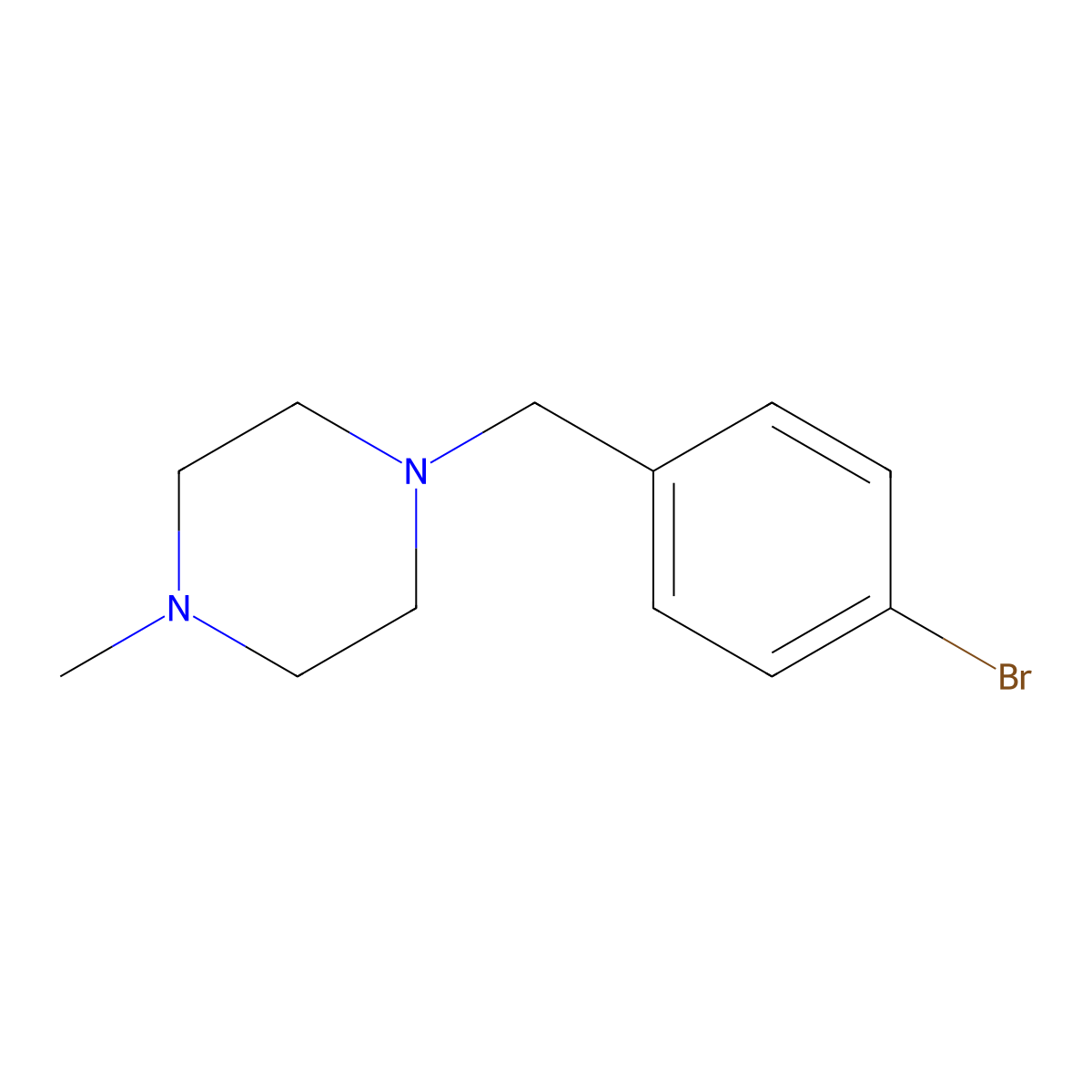 1-[(4-Bromophenyl)methyl]-4-methylpiperazine molecular structure, CAS 368879-17-8