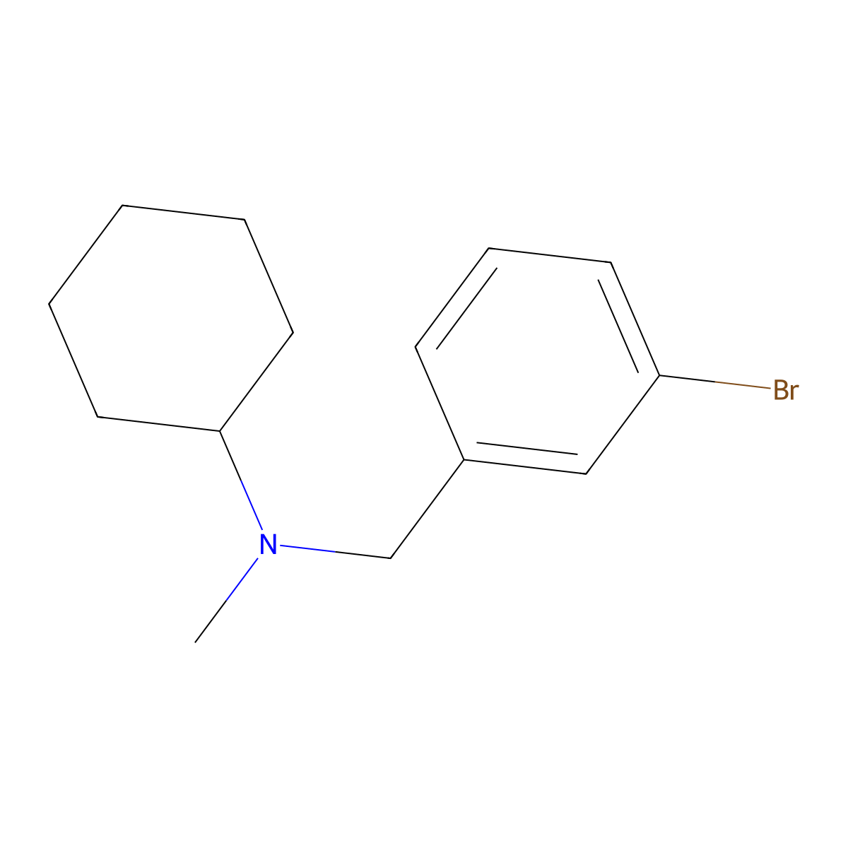 (3-Bromobenzyl)-cyclohexylmethylamine molecular structure, CAS 368879-22-5