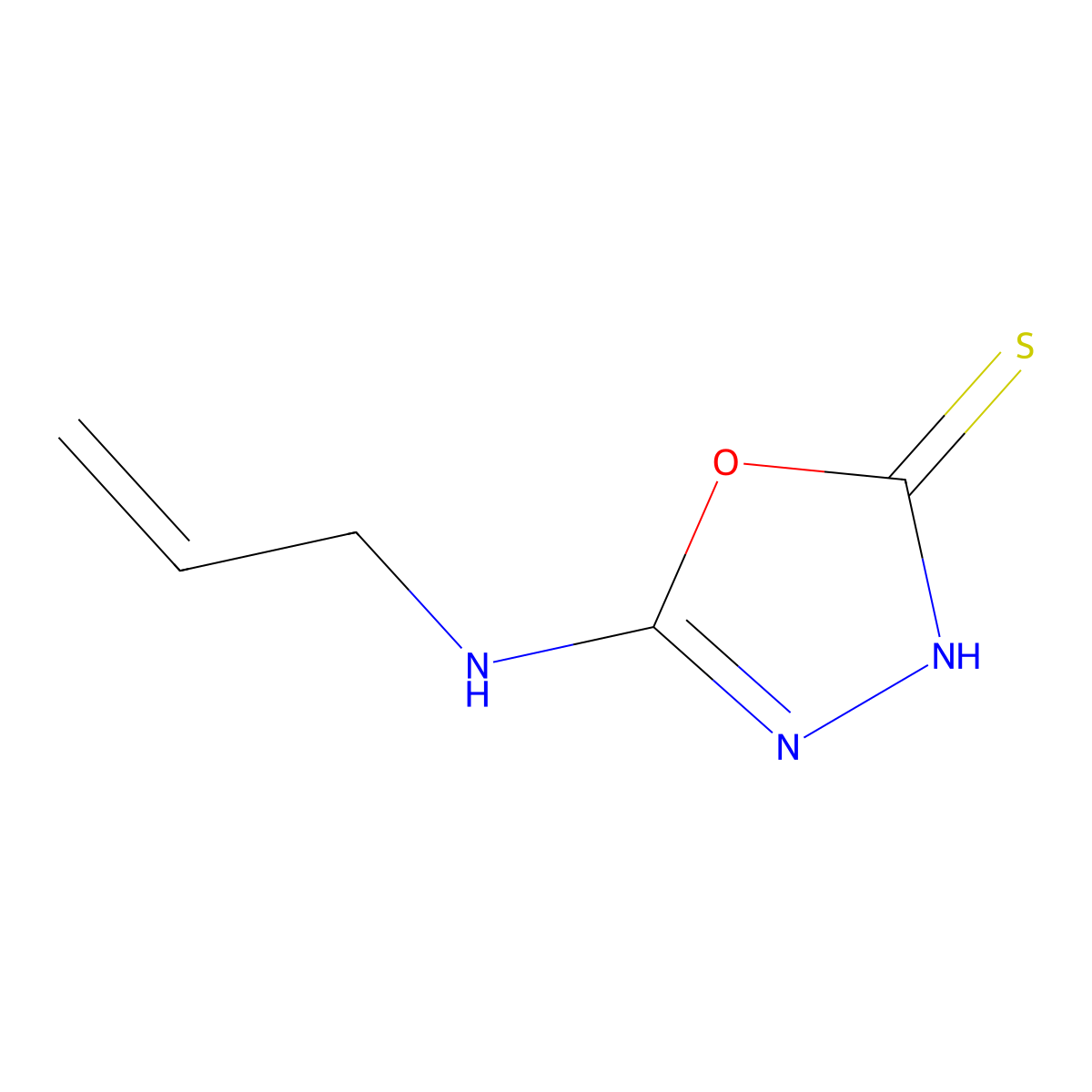 5-(Prop-2-en-1-ylamino)-1,3,4-oxadiazole-2-thiol molecular structure, CAS 368888-94-2