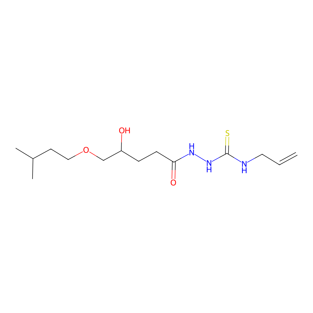 1-[[4-Hydroxy-5-(3-methylbutoxy)pentanoyl]amino]-3-prop-2-enylthiourea molecular structure, CAS 368889-17-2