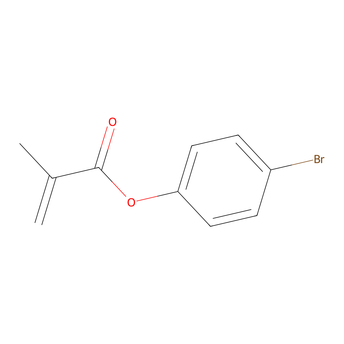 4-Bromophenyl 2-methylprop-2-enoate molecular structure, CAS 36889-09-5
