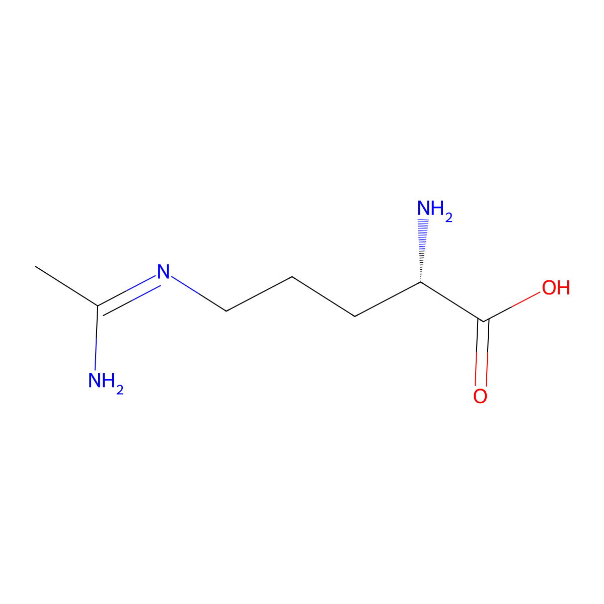 N5-(1-iminoethyl)-L-ornithine molecular structure, CAS 36889-13-1