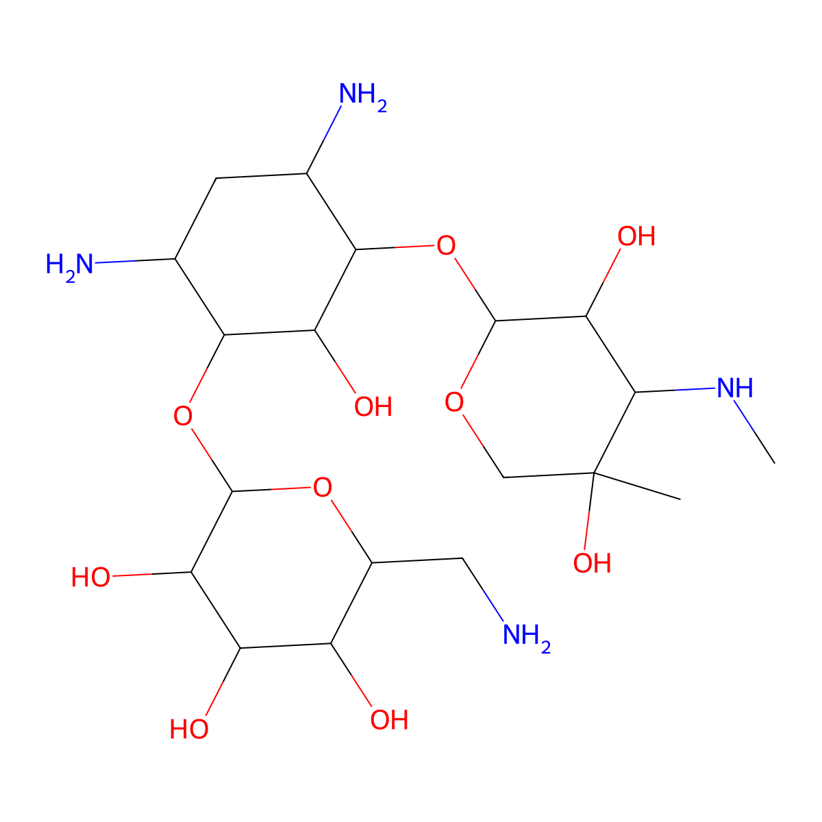 Gentamicin B molecular structure, CAS 36889-15-3