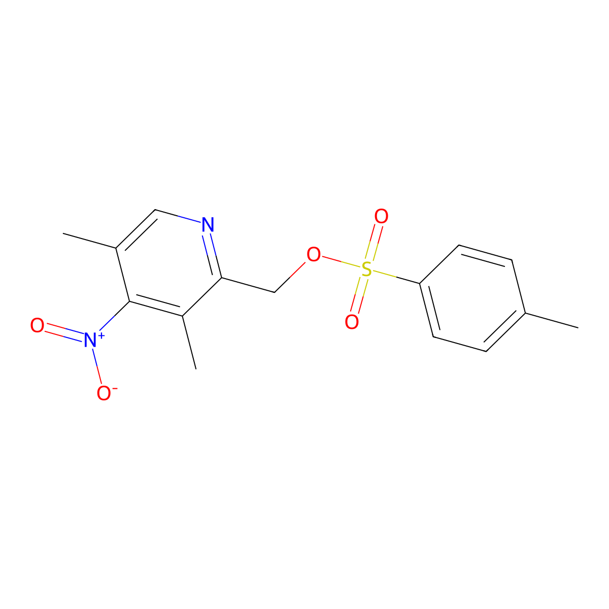(3,5-Dimethyl-4-nitropyridin-2-yl)methyl 4-methylbenzene-1-sulfonate molecular structure, CAS 368890-24-8