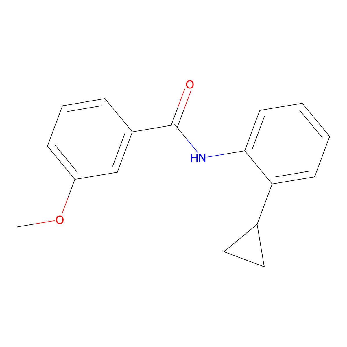 N-(2-Cyclopropylphenyl)-3-methoxybenzamide molecular structure, CAS 368890-82-8