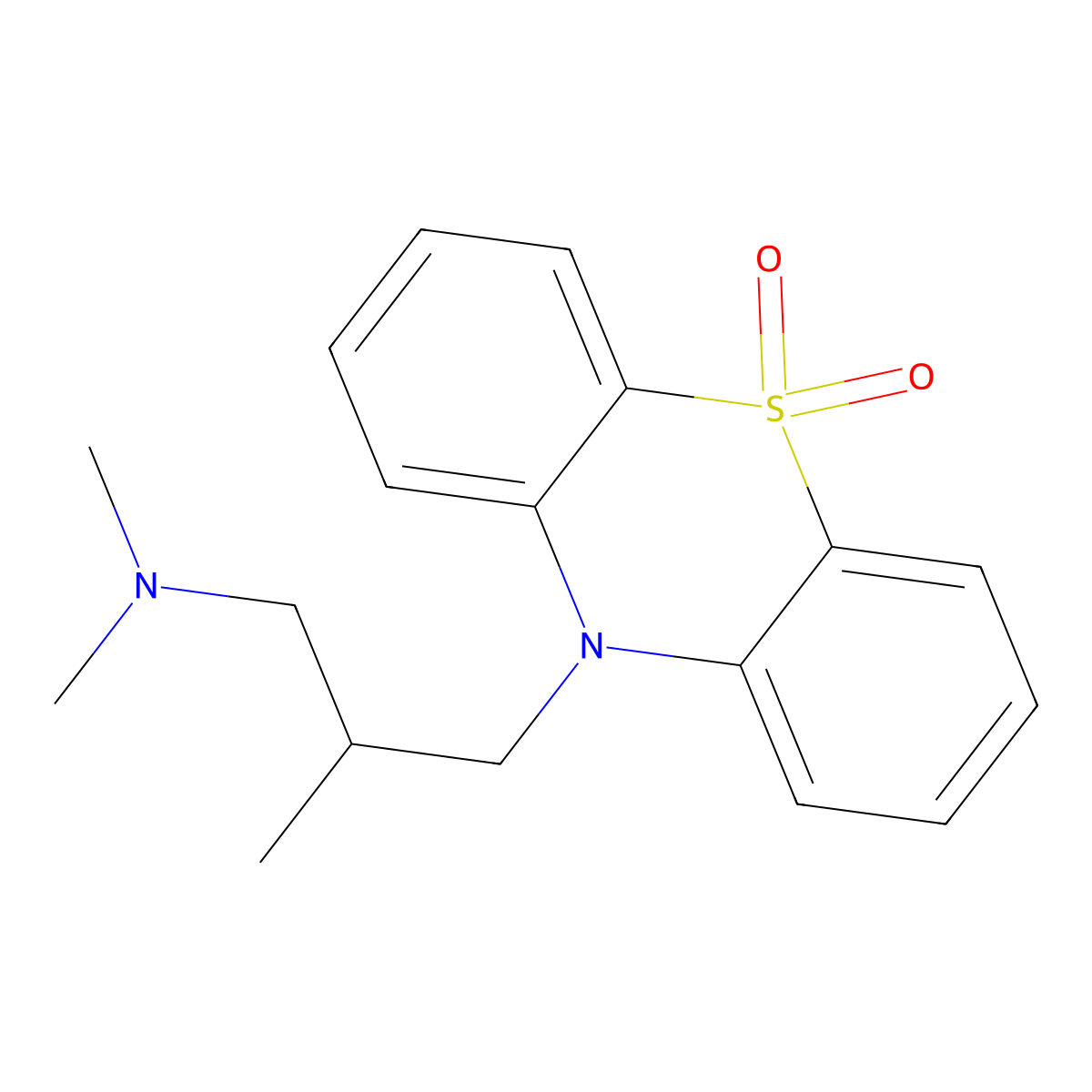 Oxomemazine molecular structure, CAS 3689-50-7