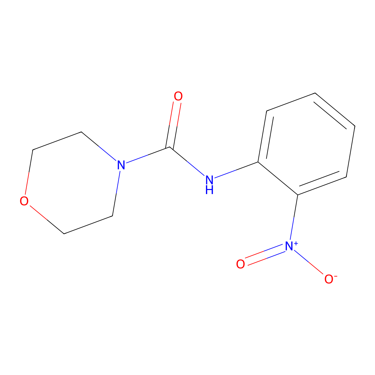 N-(2-nitrophenyl)morpholine-4-carboxamide molecular structure, CAS 36894-27-6