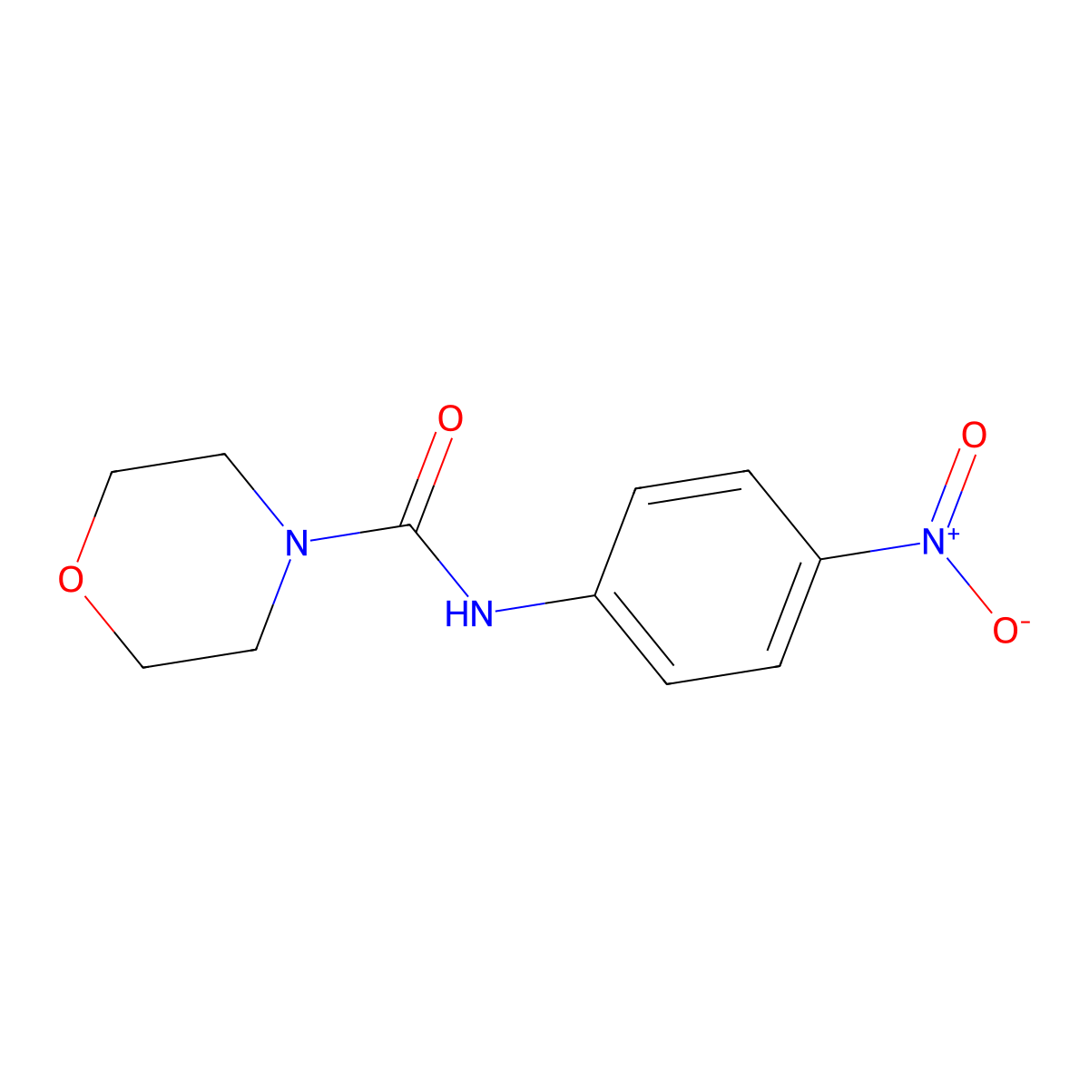 4-(N-(4-Nitrophenyl)carbamoyl)morpholine molecular structure, CAS 36894-28-7
