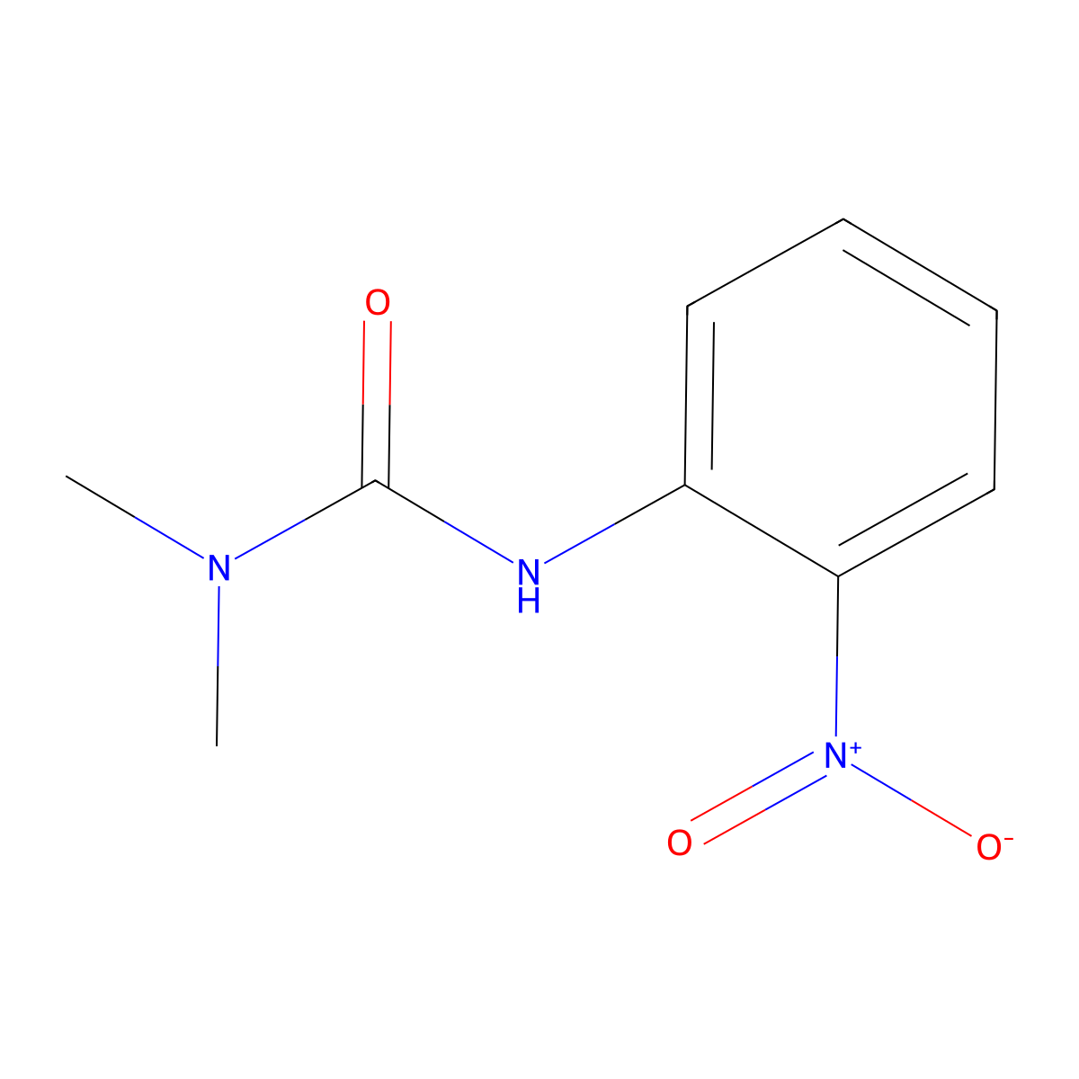3,3-Dimethyl-1-(2-nitrophenyl)urea molecular structure, CAS 36894-29-8