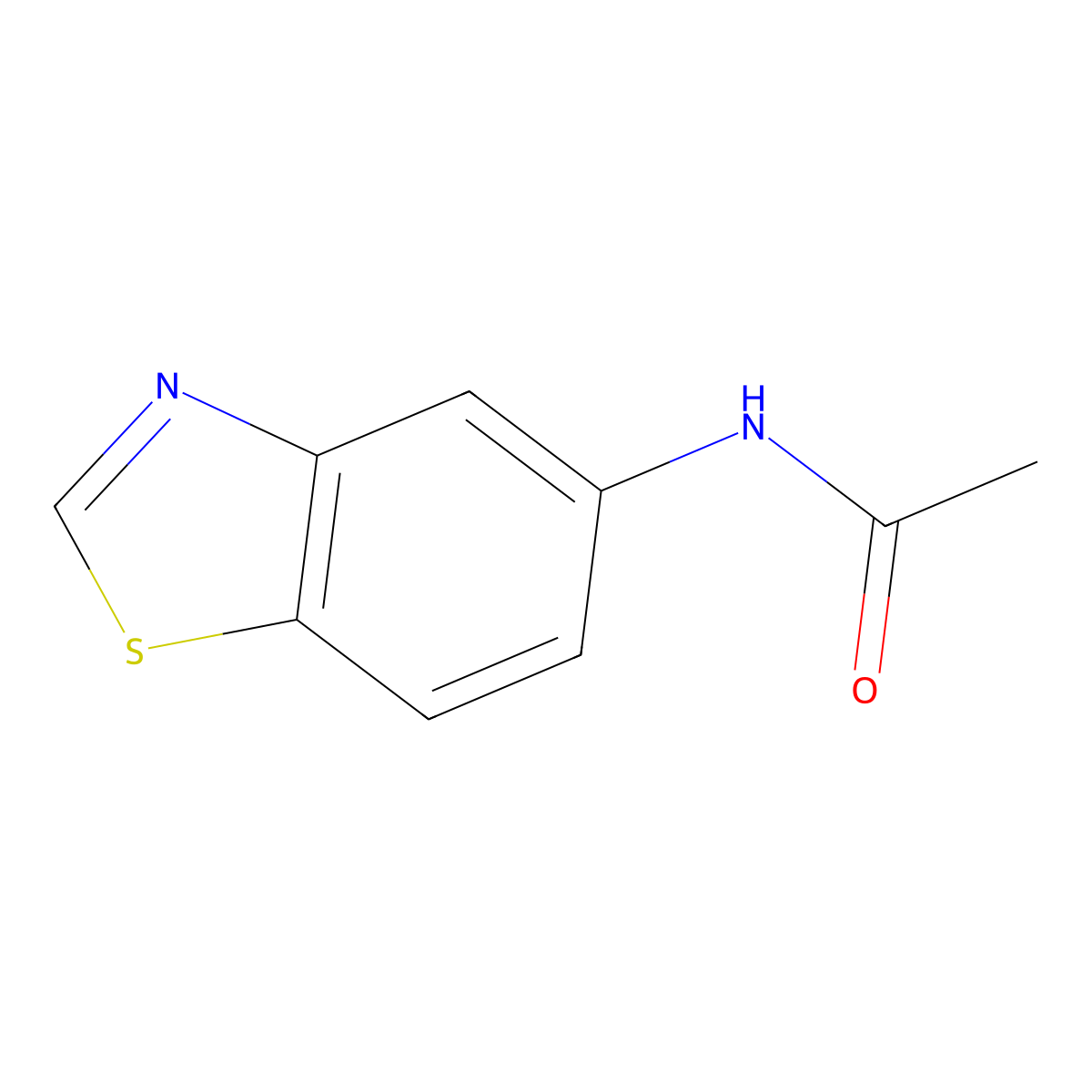 N-(1,3-Benzothiazol-5-yl)acetamide molecular structure, CAS 36894-61-8