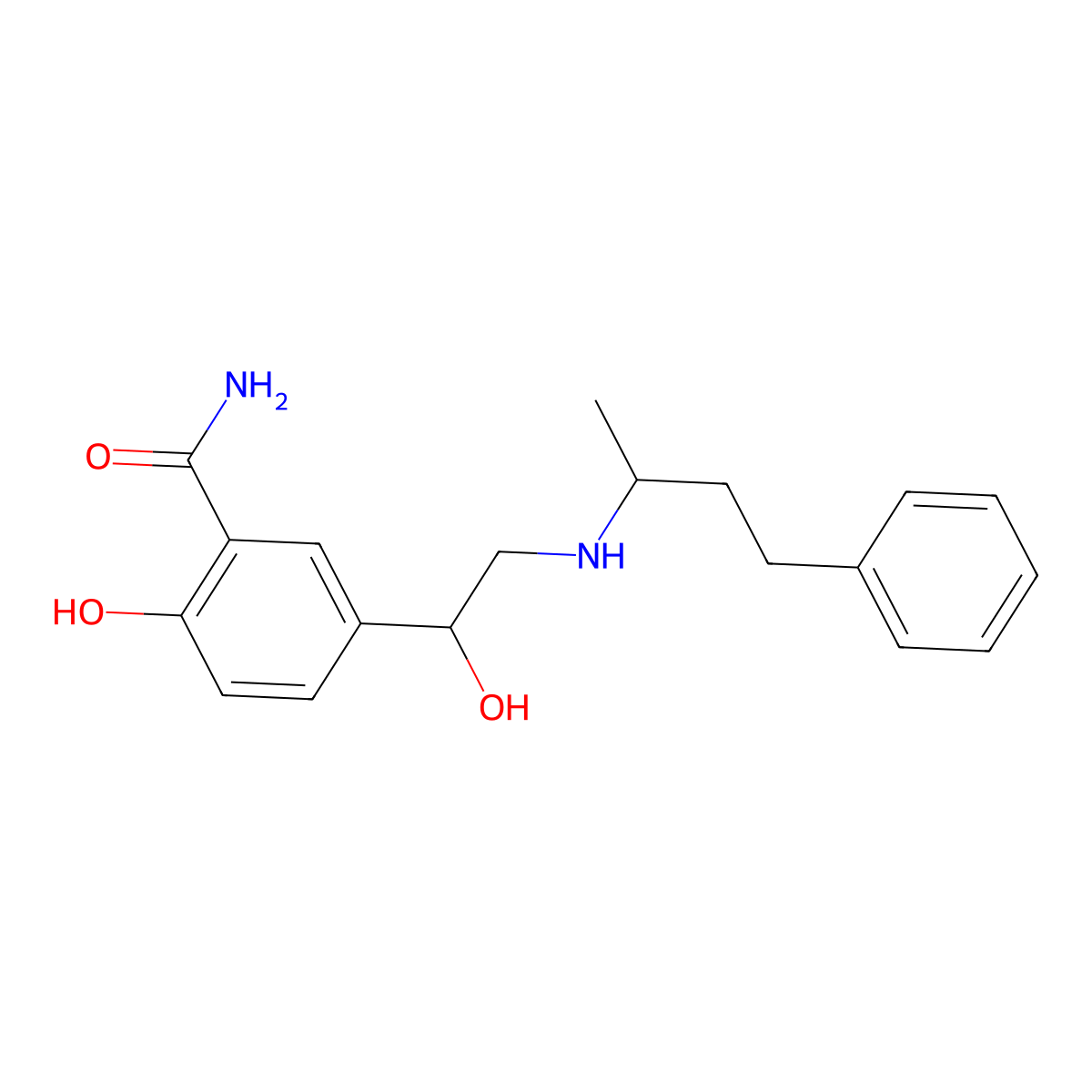 Labetalol molecular structure, CAS 36894-69-6
