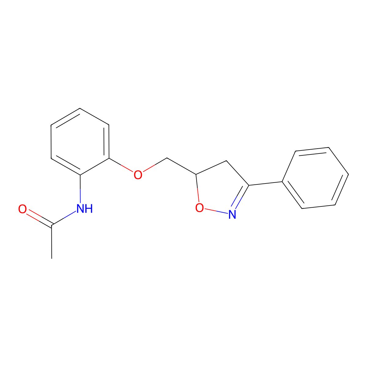 N-{2-[(3-phenyl-4,5-dihydro-1,2-oxazol-5-yl)methoxy]phenyl}acetamide molecular structure, CAS 36895-27-9