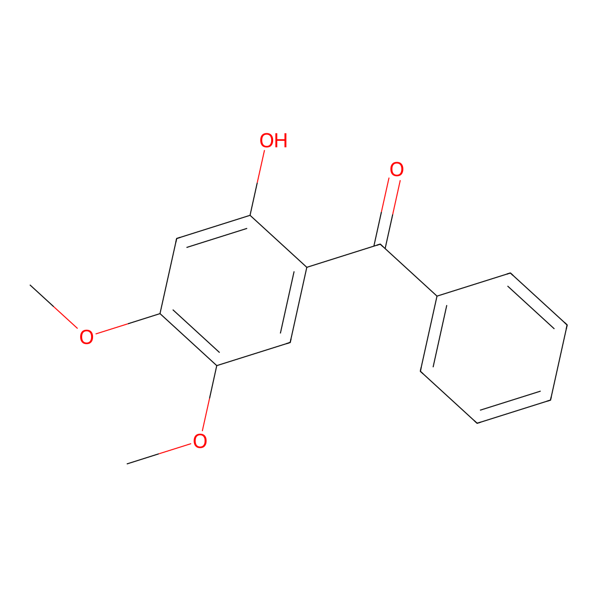 2-Benzoyl-4,5-dimethoxyphenol molecular structure, CAS 36896-99-8