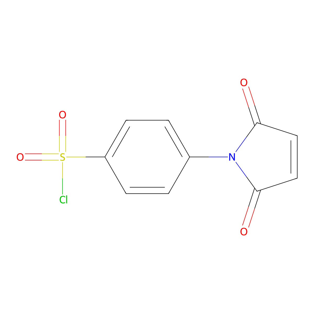 Benzenesulfonyl chloride, 4-(2,5-dihydro-2,5-dioxo-1H-pyrrol-1-yl)- molecular structure, CAS 36898-42-7