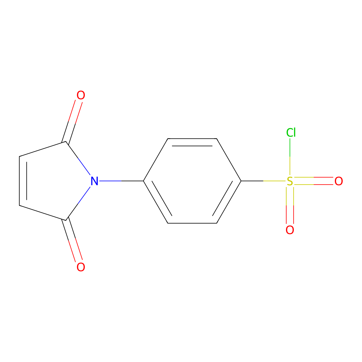 Benzenesulfonyl chloride, 4-(2,5-dihydro-2,5-dioxo-1H-pyrrol-1-yl)- molecular structure, CAS 36898-42-7