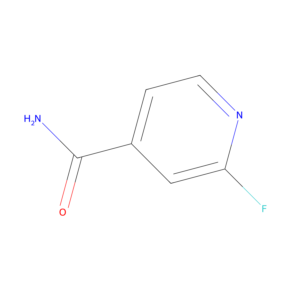 2-Fluoropyridine-4-carboxamide molecular structure, CAS 369-01-7