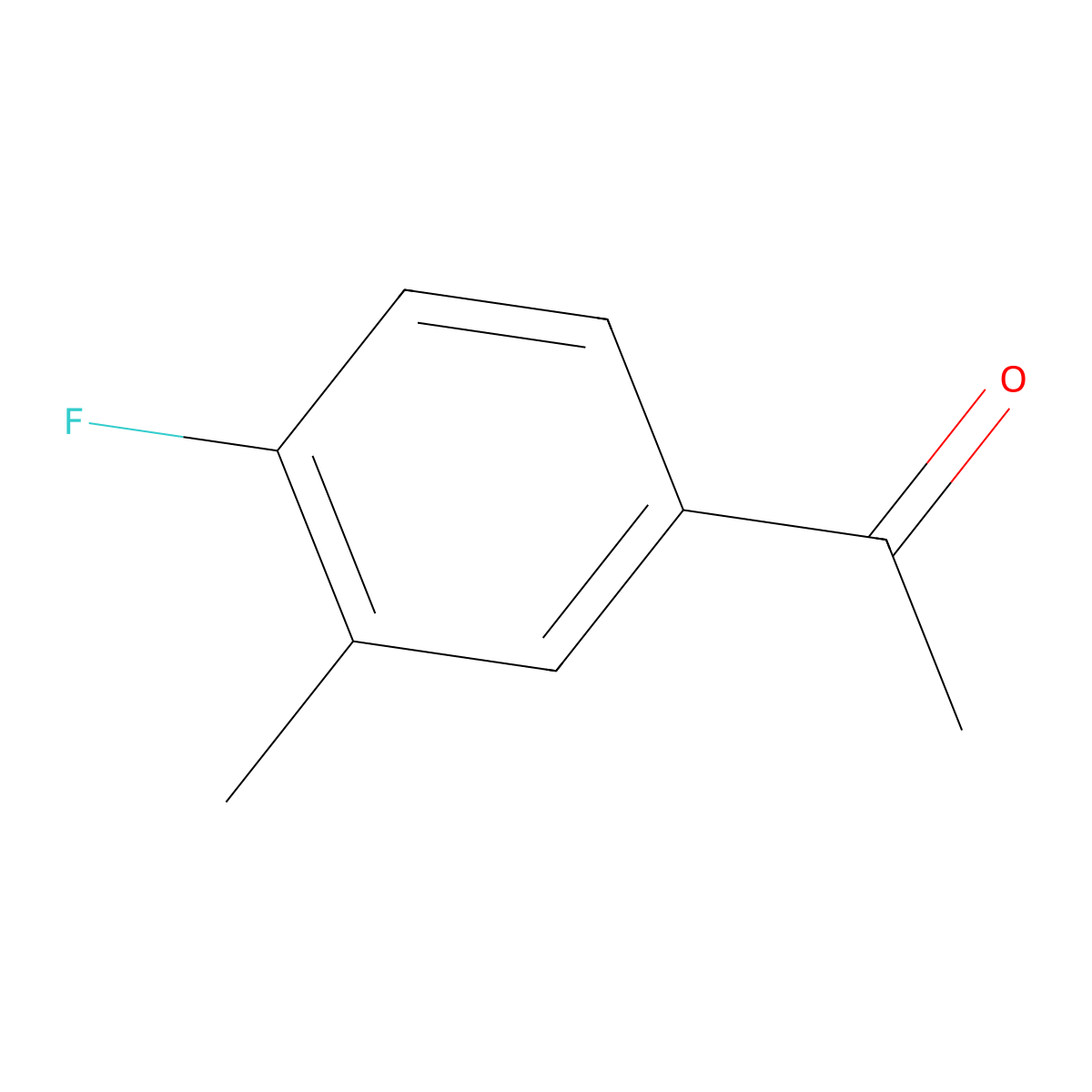1-(4-Fluoro-3-methylphenyl)ethan-1-one molecular structure, CAS 369-32-4