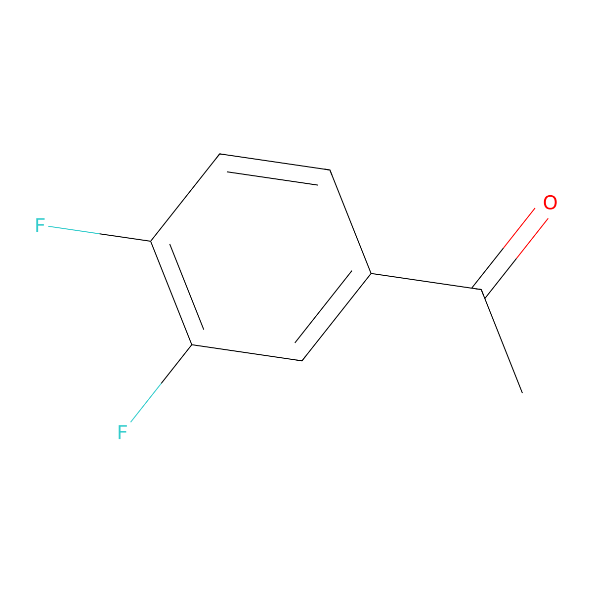 1-(3,4-Difluorophenyl)ethan-1-one molecular structure, CAS 369-33-5