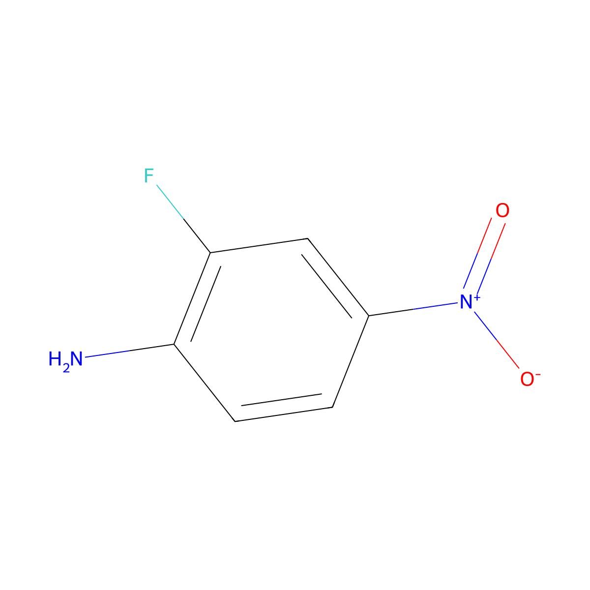 2-Fluoro-4-nitroaniline molecular structure, CAS 369-35-7