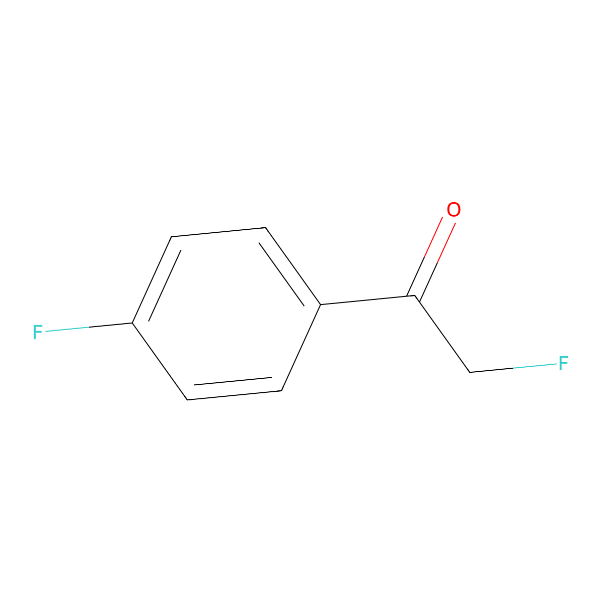 2-Fluoro-1-(4-fluorophenyl)ethan-1-one molecular structure, CAS 369-41-5