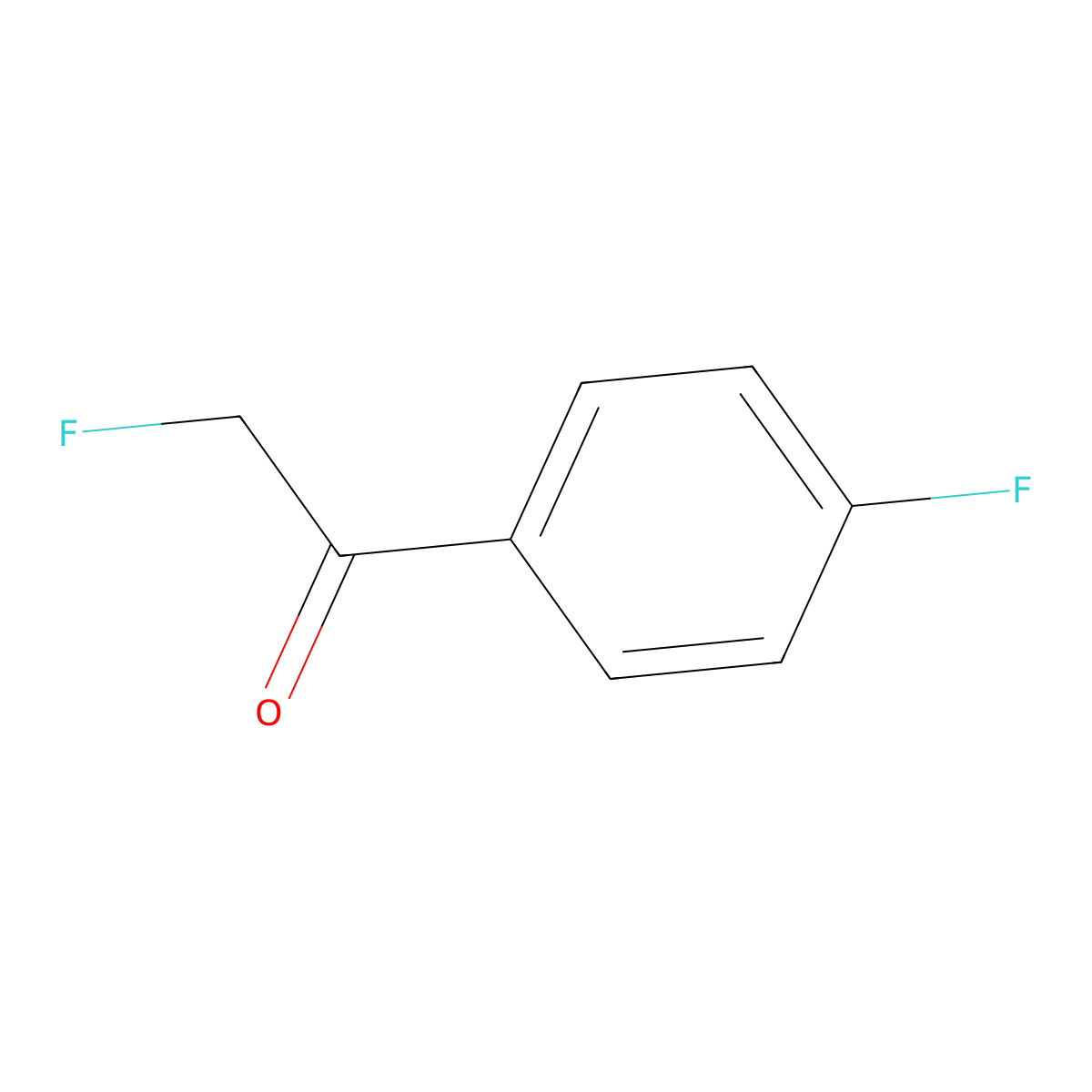 2-Fluoro-1-(4-fluorophenyl)ethan-1-one molecular structure, CAS 369-41-5