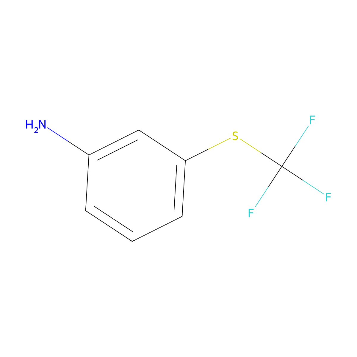 3-((Trifluoromethyl)thio)aniline molecular structure, CAS 369-68-6