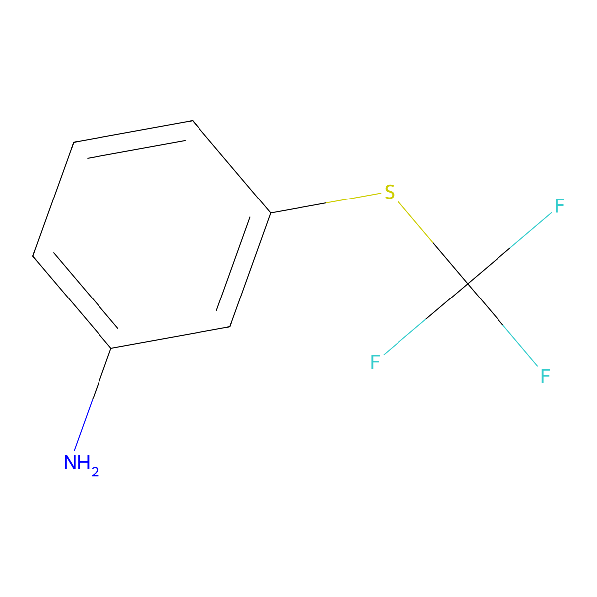 3-((Trifluoromethyl)thio)aniline molecular structure, CAS 369-68-6
