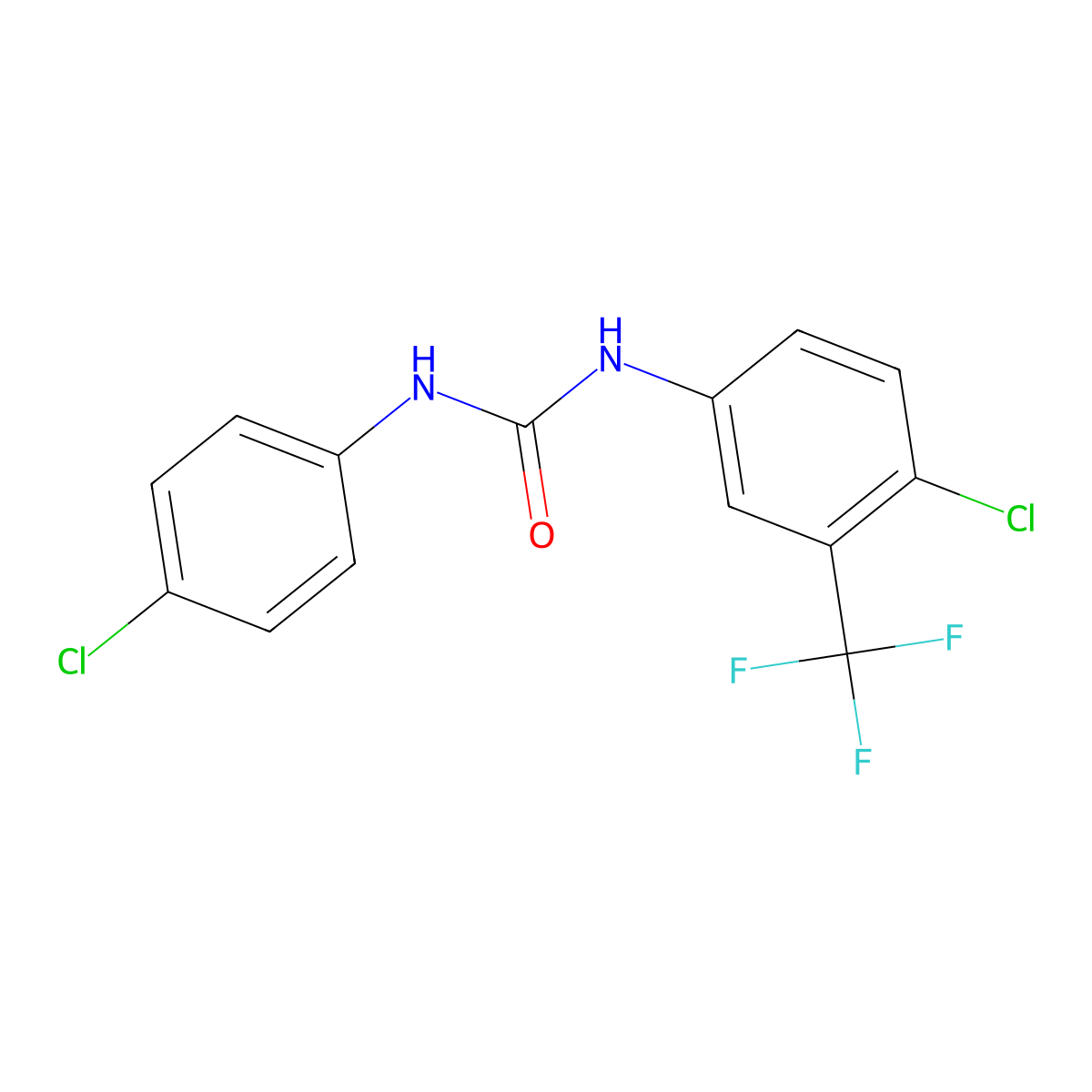 Halocarban molecular structure, CAS 369-77-7