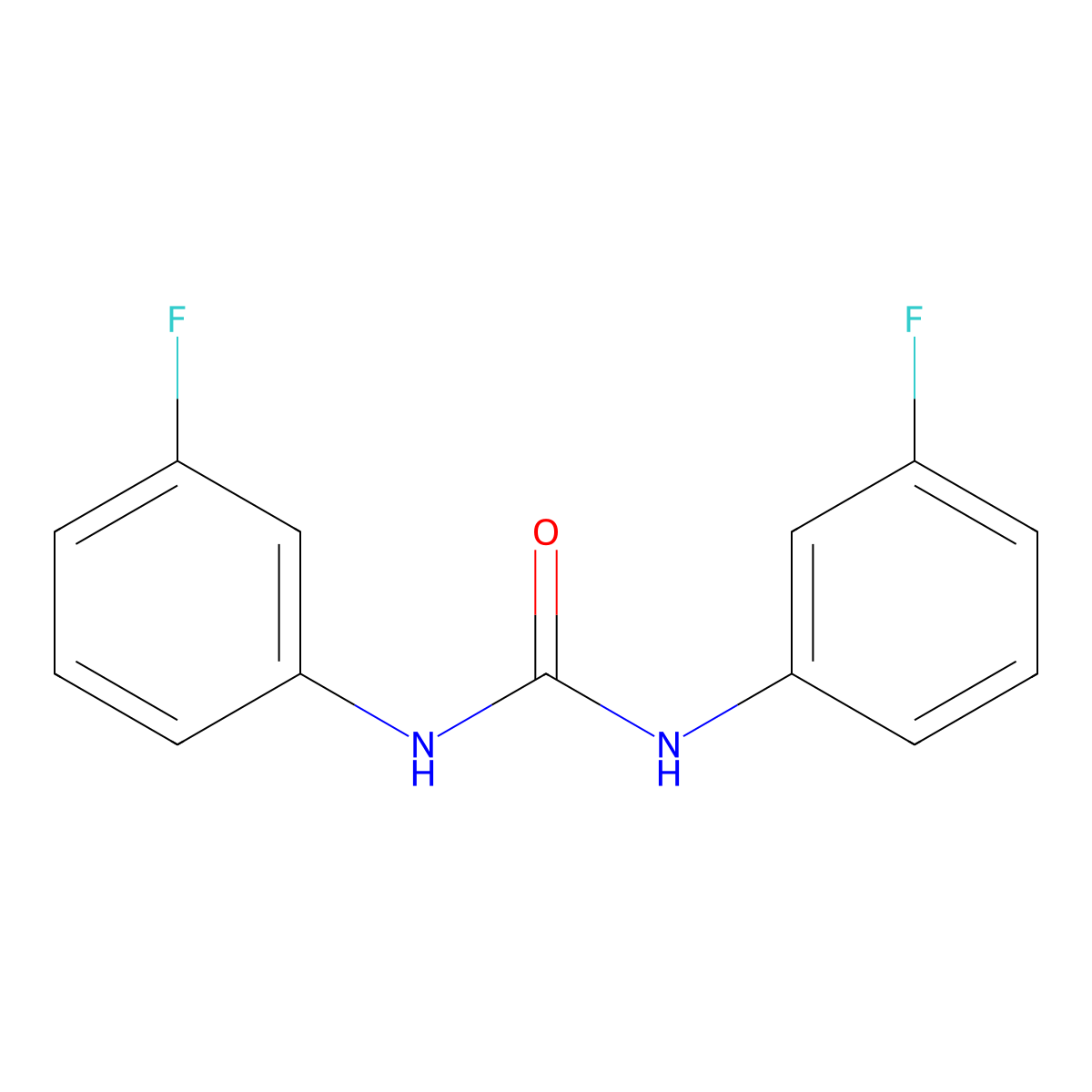 1,3-Bis(3-fluorophenyl)urea molecular structure, CAS 369-83-5