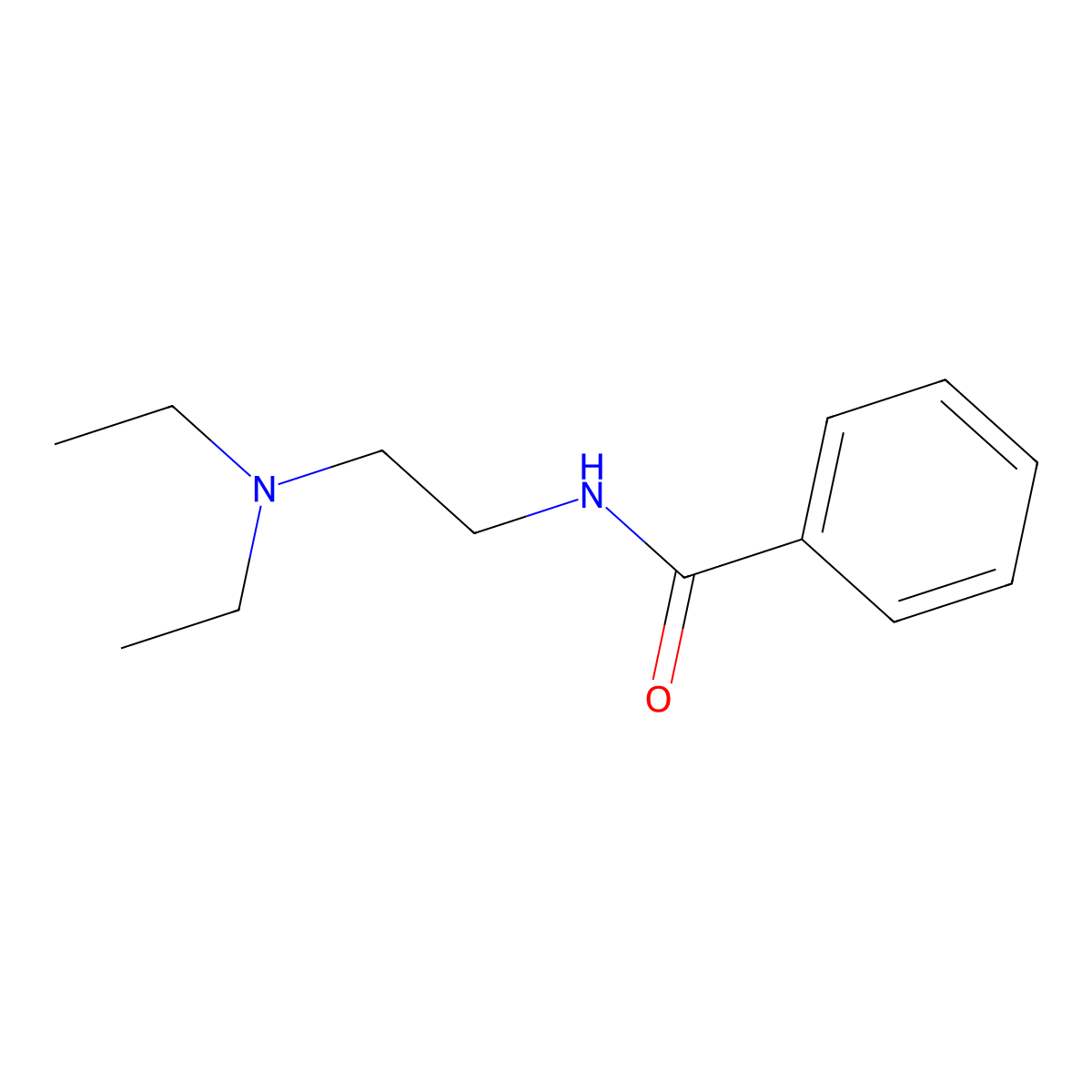 N-(2-(Diethylamino)ethyl)benzamide molecular structure, CAS 3690-53-7